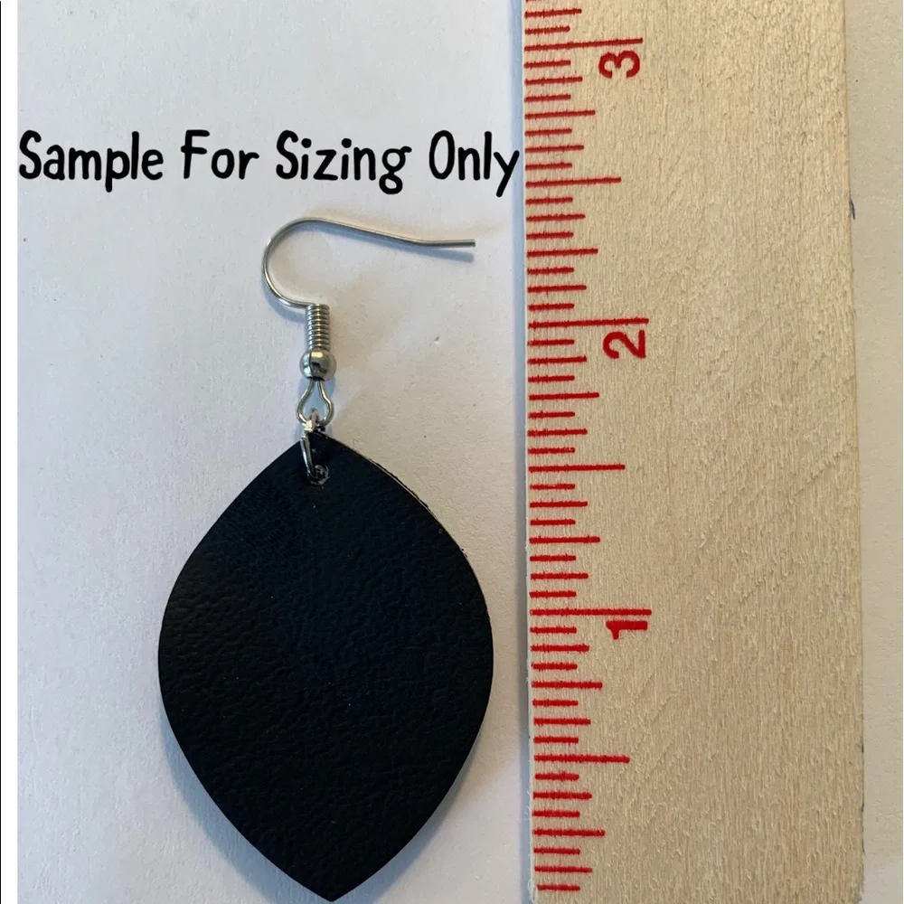 🖤Pick Any 3 for $12🖤 Mini Faux Leather Earrings Lemons - Picture 3 of 6